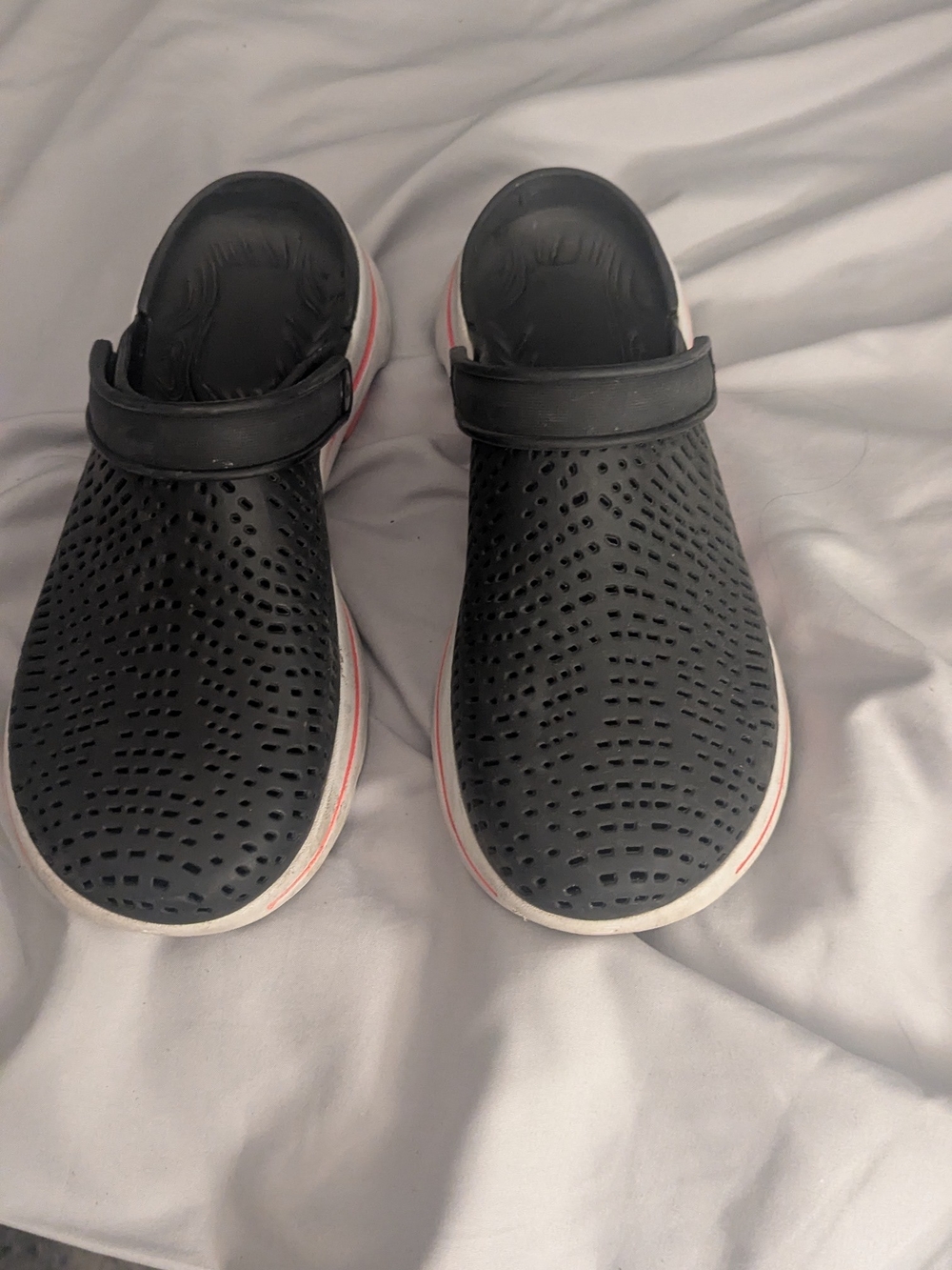 Black Slip-On Clog with Ventilation
